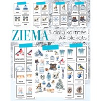 ZIEMA, PLAKĀTS UN 3-DAĻU KARTĪTES, ATGĀDNES, DIGITĀLS MATERIĀLS - OUWAKIDS