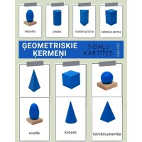 ĢEOMETRISKIE ĶERMEŅI 3-DAĻU KARTĪTES, DIGITĀLS MATERIĀLS - OUWAKIDS