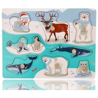 Koka puzle ar rokturiem Polar Animals