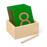 Iegravēti Cipari 0 Līdz 9 Koka Kastē