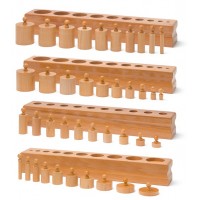 CILINDRU BLOKI, MONTESORI MATERIĀLS - OUWKIDS